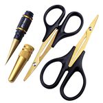 RC Body Reamer 0-14mm Hole Puncher,Curved Scissor & Straight Scissor RC Car Body Mounting Combo Set (3-Pack)
