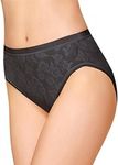 Wacoal Womens Awareness Hi Cut Panty Brief Panty Black Large