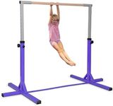Saiao Gymnastic Bar Kids Adjustable Horizontal Kip Bars Home Gym Training Equipment (Purple)
