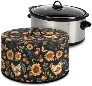 Cugasmaru Sunflower Rooster Kitchen Slow Cookers with 6 7 8 qt Slow Cooker Dust-proof Kitchen Slow Cooker Crock Pot Assecories Keep Kitchen Clean