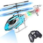 TERRAMUS Remote Control Helicopter for Kids,Altitude Hold RC Helicopters with Gyro & LED Light,2.4GHz Radio Controlled Aircraft Indoor Toy with 3.5 Channel,High&Low Speed,Gift for Boys Adults Beginner