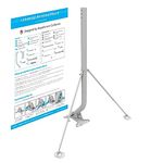 Waveform Ultrapole: The Universal Antenna Mount | 33” J Pole Mount for Roofs and Walls | Mast for Starlink, TV, Signal Booster & Yagi Antennas | Base + Extension Kit