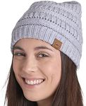 Tough Headwear Womens Winter Hat - Warm Chunky Cable Knit Beanies - Winter Beanie Hats for Women Cold Weather - Beanies Women