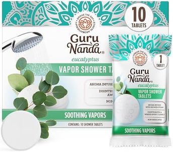 GuruNanda Eucalyptus Vapor Shower Tablets, Clean-Dissolving Aromatherapy Shower Steamers with Eucalyptus & Menthol, Promotes Relaxation, Ideal for Gifting, 10 Count