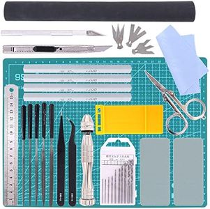 Swpeet 27Pcs Professional Kit for Gundam Modeler Basic Tools, Kit for Gundam Model Tools Kit Perfect for Model Kit Building Beginner Hobby Model Assemble Building with Duty Plastic Container