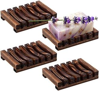 Milky House Soap Case, Wood, Wood, 4 Pack