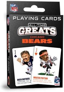 MasterPieces Playing Cards - Chicago Bears All-Time Greats Playing Cards - Officially Licensed Playing Card Deck for Adults, Kids, and Family