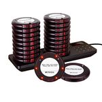 Retekess TD163 Restaurant Pager System, Pagers and Beepers, 500M Distance, 31 Calling Modes, 300mAh Battery 20H, Easy Use Wireless Calling System for Bars, Cafe, Hotel (20 Pagers)