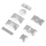 A ABSOPRO Window Switch Button Trim Cover Sticker Interior Door Armrest Window Lift Switch Cover for Benz a B Class 13-17 Chrome Silver Tone (Set of 14)