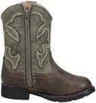 ROPER Boy's Cody Embroidery Round Toe Cowboy Boots (Toddler) Western, Brown, 6 Toddler