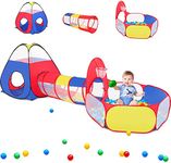 FunBlast Ball Pool for Kids - Tunnel Tent House for Kids - Tunnel for Kids, Kids Play Tent House, Tunnel Ball Pool for Kids, Ball Pit with Balls for Kids, Ball Pool Tent Theme (Multicolor) - 25 Balls