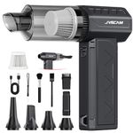 JVSCAM Compressed Air Duster,150000RPM Electric Air Duster, Vacuum Cleaner & Bag Vacuum 3-in-1, Rechargeable with 3-Gear Adjustable Wind Speed for Keyboard,Computer,Car,Home and Storage Bag Sealing