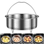 Steamer Basket for Pressure Cooker Accessories, Kitchen Steamer Basket Stainless Steel Vegetable Steamer Basket with Handle, for Veggie Cooking Kitchen Strainer (7.9 inch)