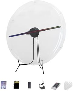 3D Hologram Fan with Cover, 3D Hologram Projector HD LED Advertising Display with Remote and Bluetooth and WiFi,700 Video Library and for Business,Bar,Halloween (45CM Hologram Fan with Cover)