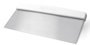 Bleteleh Large Bench/Dough/Cake Scraper, Icing Smoother Spreader, 10-inch Long Stainless Steel Blade, with white Polypropylene Handle