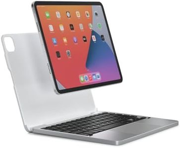 Brydge 11 MAX+ Wireless Keyboard Case with Multi-Touch Trackpad for iPad Pro 11-inch (1st, 2nd & 3rd Gen) and iPad Air (4th Gen), Integrated Magnetic SnapFit Case Silver Keyboard White Case