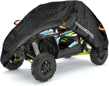 NEVERLAND UTV Covers, Waterproof Outdoor Heavy Duty UTV Cover 2 Seater for Polaris Ranger Yamaha Wolverine Can-Am Honda Kawasaki Teryx Textron Off Road Wildcat Black