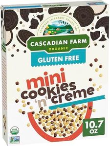 Cascadian Farm Organic Mini Cookies 'n' Creme Kids Cereal, School Lunch Snacks Ingredient, After School Snack, Made With Whole Grain, 10.7 oz