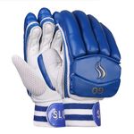 SLUGGER Cricket GO Men's Lightweight Batting Gloves Right Handed | PVC and Leather Material Blend | Enhanced Grip and Protection for Superior Performance | Blue