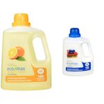 Eco Max Laundry Products-Orange Laundry Wash, 3 l (Pack of 1) & Hypoallergenic Fabric Softener 3 Liter Fragrance-Free