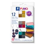 STAEDTLER 8013 C12-4 FIMO Effect Oven-Hardening Polymer Modelling Clay - Sparkle, Assorted Colours (Pack of 12 x 25g Half Blocks)