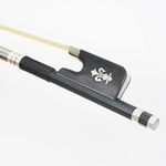 Vingobow Carbon Fiber Cello Bow Natural Horsehair Unique Design with Ebony Fleur-de-Lis Frog