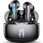 Wireless Earbuds, Bluetooth 5.3 Headphones Wireless Earphones, 2024 In Ear buds Wireless Earbuds, 4 ENC Noise Cancelling Mic Wireless Headphones, IP7 Waterproof, 40H Playtime, Mini Ultra Light, Black