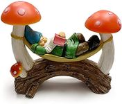 VP Home Chillaxing Gnome in a Hammock Solar Powered LED Outdoor Decor Garden Light