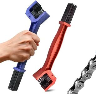 2 Pcs Motorcycle Chain Brush Set - Durable Long-Lasting Plastic Motorcycle Chain Cleaning Kit with 3-Sided Nylon Bristles for Easy Cleaning and Use - Pedaling Efficiency and Improved Gear Shifting