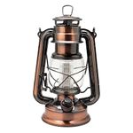 YAKii LED Hurricane Lamp Metal Hanging Storm Lamp 12 LED Dimmer Switch Cold White Battery Operated Lantern Power Outage Indoor Camping Lighting Outdoor Lantern(Copper)