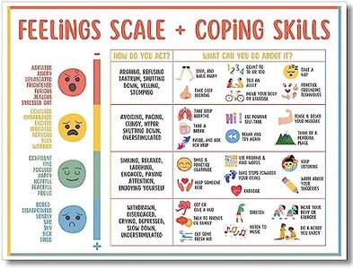 uoyien Feelings Chart For kids Mental Health Posters Help Students Understand Emotions Poster Calm Corner Special Education Classroom Decorations Preschool Classroom Supplies Unframed 12x16in