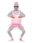 Smiffys Ballerina Hippo Costume, Pink with Top, Trousers Headpiece & Shoe Covers, Party Animals Fancy Dress, Animal Dress Up Costumes