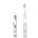 TMXAOK Travel Toothbrush with Built-in Toothpaste Tube, Folding Toothbrush Traveling Tooth Brushes for Hiking Camping Holidays Business Trip Backpacking School, Soft Bristle, with 2 Cleaning Brush, Blue