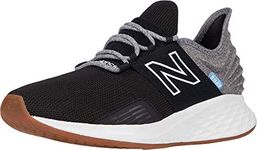 New Balance Men's Fresh Foam Roav V1 Running Shoe, Black/Light Aluminum, 13 M