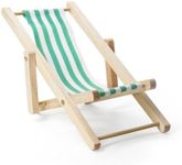 Odoria 1/12 Scale Dolls House Miniature Beach Chair Dollhouse Accessories, Green