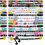 kandi bar EDM Life Rave Bracelets (13-pack)| 2024 Edition | Wear and Trade Handmade PLUR Music Festival Accessories | Different Phrases Every Time