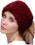 Knitted Real Mink Fur Heaband Headwear Winter Warm Black Brown Red Orange Pink Color Women Elastic