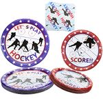 PIXHOTUL Hockey Party Decorations - Ice Hockey Theme Party Supplies Including 9” Dinner Plates 7” Dessert Plates, Napkins Hockey Party Pack for Kids, Hockey Fans, 60 Pcs (Serve 20)