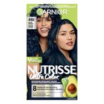 Garnier Nutrisse Ultra Color, Permanent Hair Dye, Vibrant Long-Lasting Colour, Vegan Formula, Nourished Hair, Protects Hair Against Dryness, 410 Dark Indigo, 1 Application, Packaging May Vary