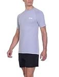 TCA Superknit Seamless Gym, Running, Workout Top for Men - Gym Tops for Men, Gym T Shirts Men, Running Top Men - Cool Grey, M