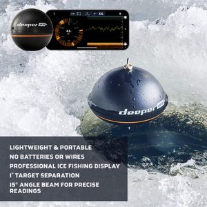 Deeper Pro+ Smart Sonar WiFi Fish Finder with GPS – Castable, Portable