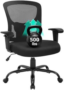 BestOffice Big and Tall Office Chair 500lbs Desk Chair Mesh Computer Chair with Lumbar Support Wide Seat High Back Task Executive Ergonomic Chair for Home Office (Black)