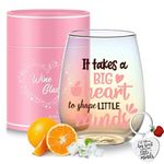 Yalucky Teacher Gifts for Women Stemless Wine Glasses Thank You Gift Personalised Graduation Birthday Leaving Retirement Appreciation Christmas Cool Cute Funny Gifts for Teachers her Best Wine Glass