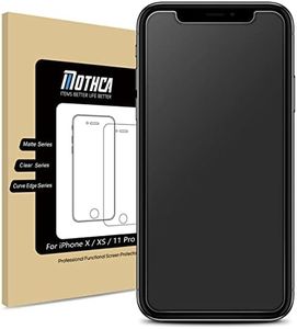 Mothca Matte Glass Screen Protector Compatible with iPhone XS/iPhone X/iPhone 11 Pro Anti-Glare & Anti-Fingerprint Tempered Glass Clear Film Case Friendly 3D Touch Bubble Free for iPhone XS/X/11 Pro