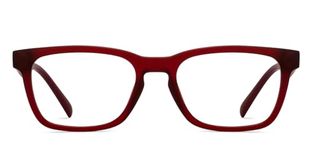 LENSKART BLU | Zero Power Blue Cut Computer Glasses | Anti Glare, Lightweight & Blocks Harmful Rays | UV Protection Specs | Maroon Full Rim Rectangular | For Men & Women | Medium | LB E16219