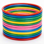 AQS INTERNATIONAL - Fitness Solid Colour Hula Hoop, Plain Plastic Hula Hoop for Kids & Beginners - Lightweight Durable Multi-color Exercise Ring for Weight Loss, Dance, Fitness & Fun (10, 65cm)