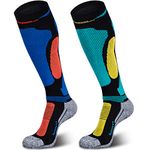 Merino Wool Ski Socks, Cold Weather Knee-High Thermal Socks for Winter, Snow, Snowboarding, Hiking