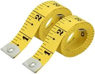 CrafTreat 2-Pack Yellow Tape Measure – Dual-Sided Standard & Metric Scales, Soft Flexible Ruler for Body Measurements & Tailoring, 60in/150cm