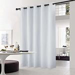 NICETOWN Patio Door Curtain Vertical Blinds, Reduce Sunlight Grommet Top Room Divider Curtain Panel Screen Partitions for Furniture Protecting (Greyish White, 70 inches Wide x 95 inches Long)