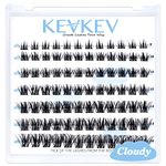 Lash Clusters 84 Pcs Cluster Lashes Eyelash Clusters DIY Cluster Eyelash Extensions Individual Lashes Thin Band & Soft(Cloudy,D-8-16mix)